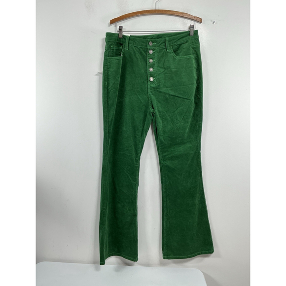 Potili Denim - Womans NWT Potili Green Cordoury Flared Pants 16 Button Fly